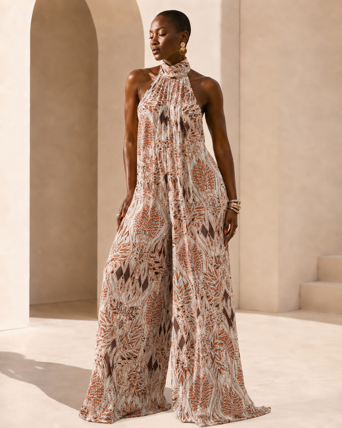 Solana Jumpsuit- Terracotta Mosaic